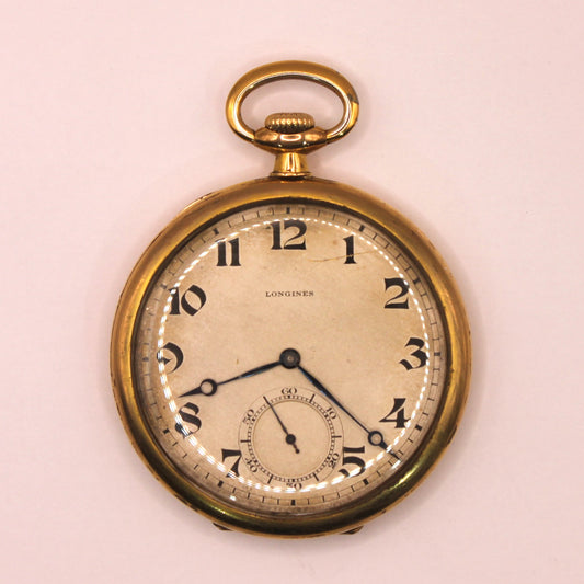 Reloj de bolsillo Longines bañado en oro