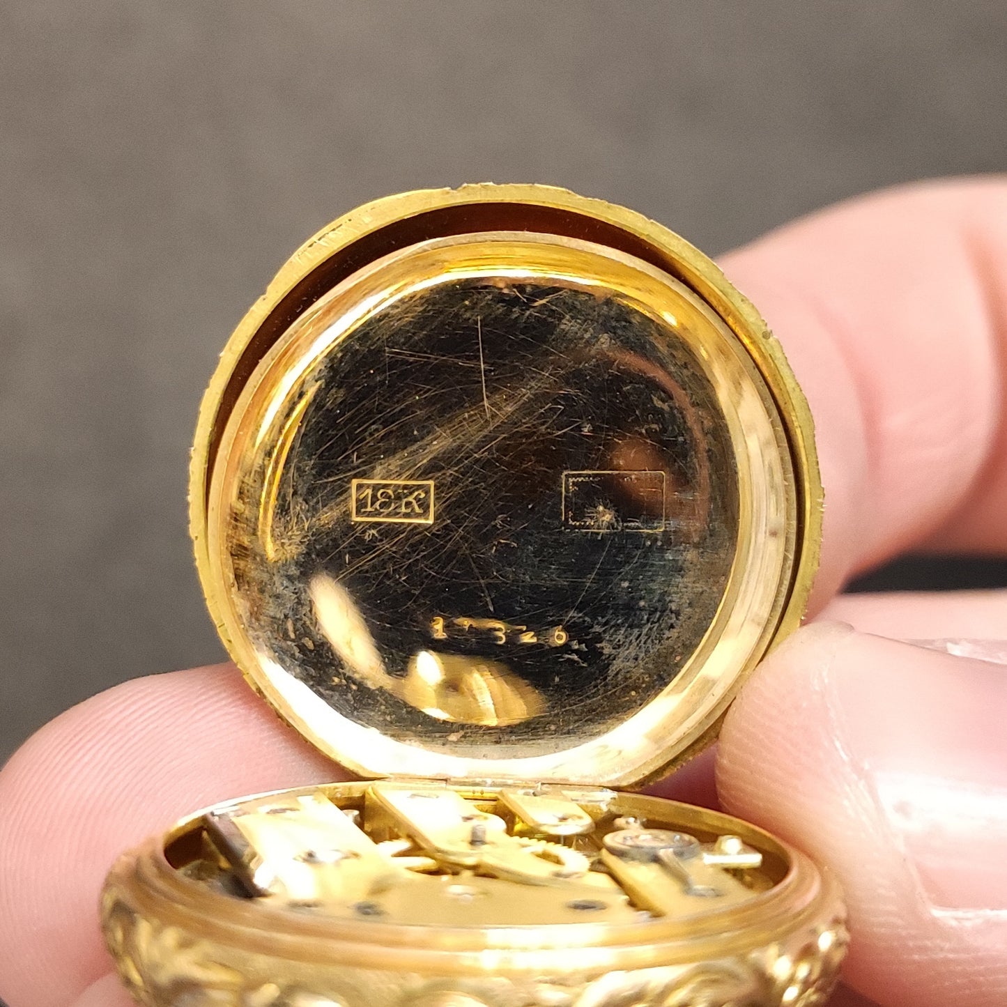 Reloj de bolsillo LeCoultre en oro con diamante