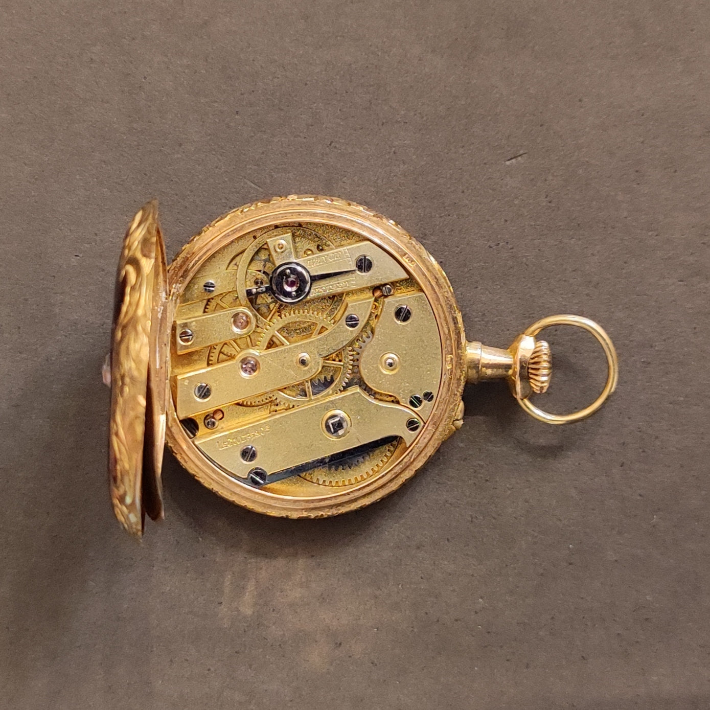 Reloj de bolsillo LeCoultre en oro con diamante