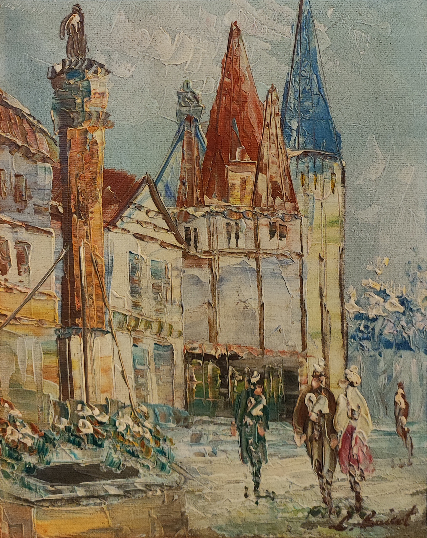 Plaza europea - L. Buicat (pintura)