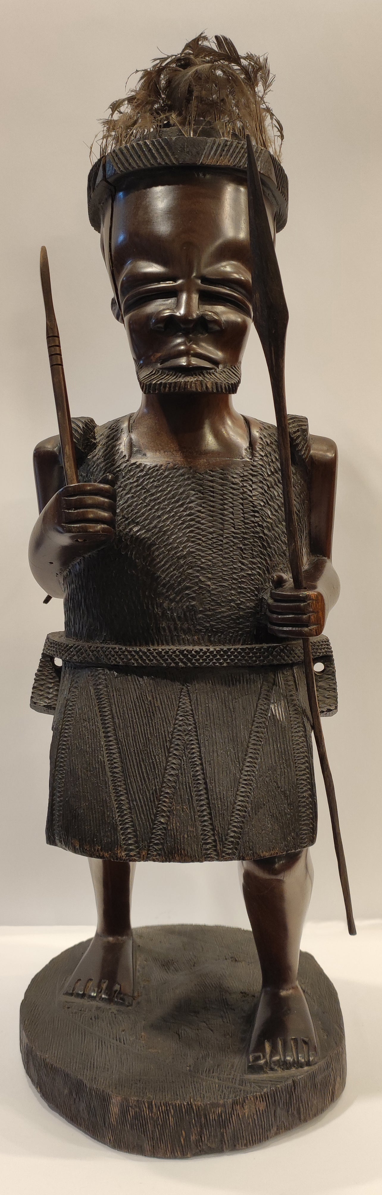 Guerrero africano de madera (escultura senufo)