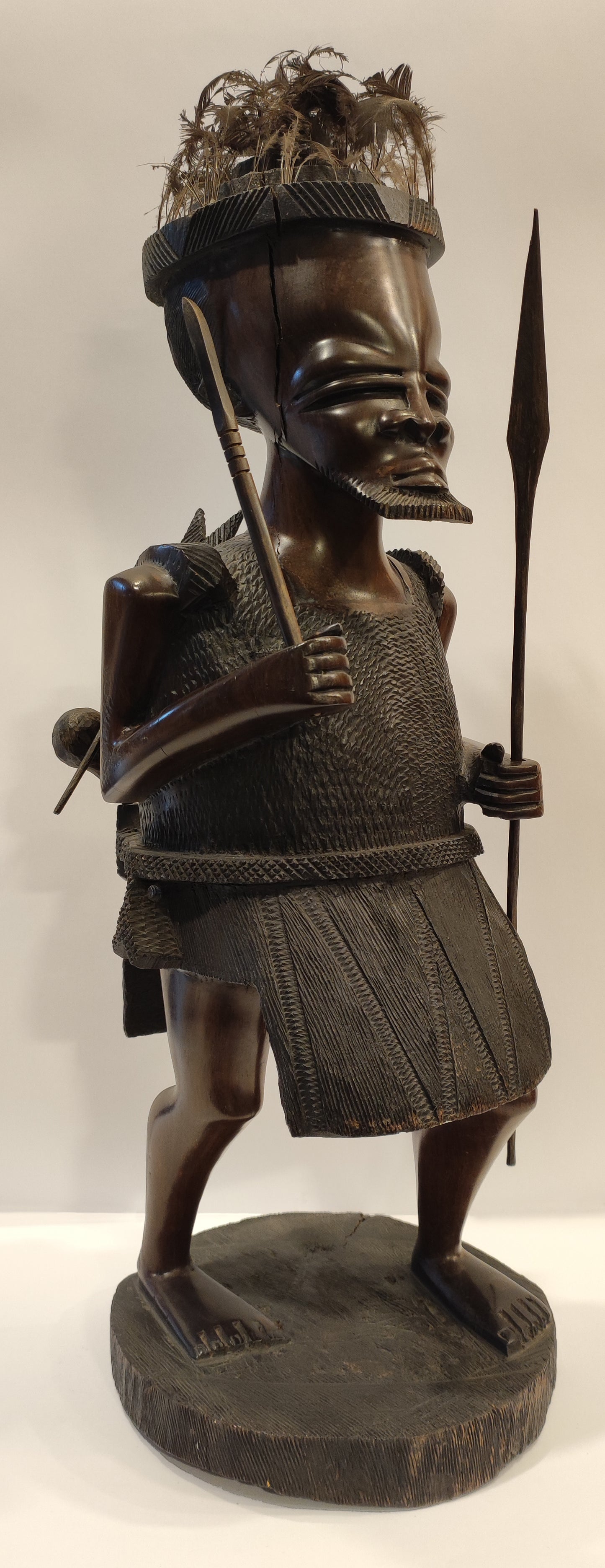 Guerrero africano de madera (escultura senufo)