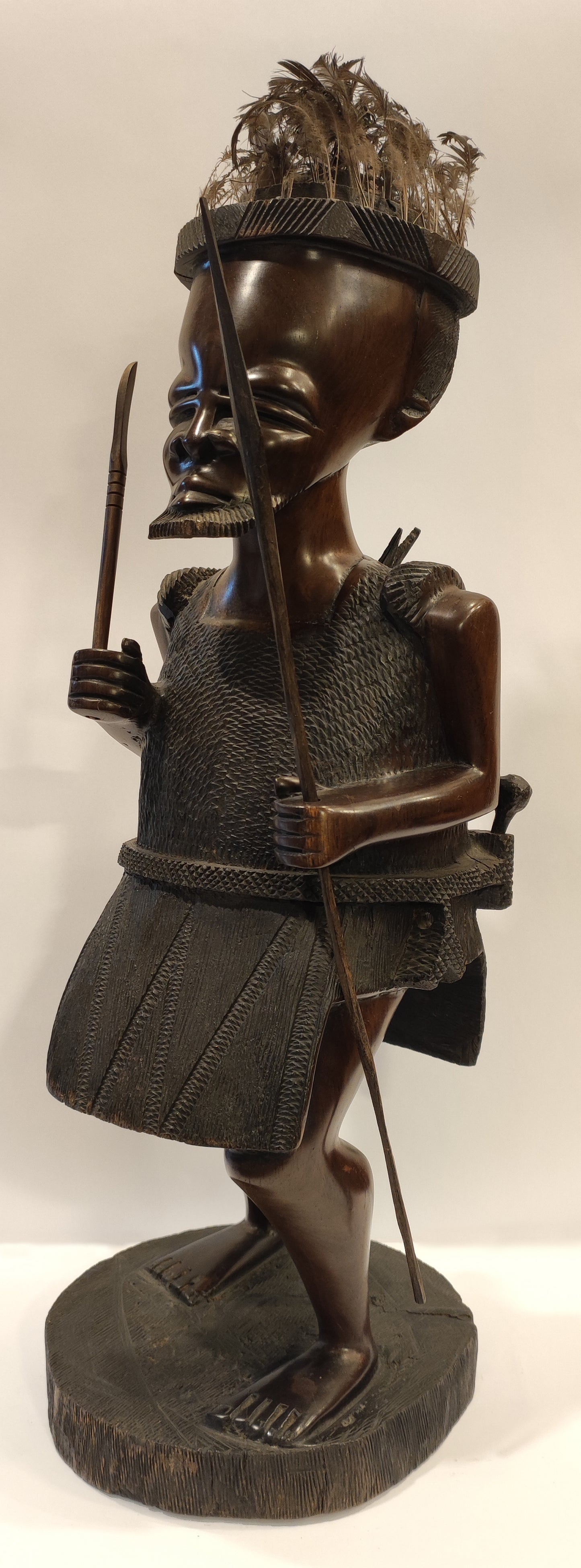 Guerrero africano de madera (escultura senufo)