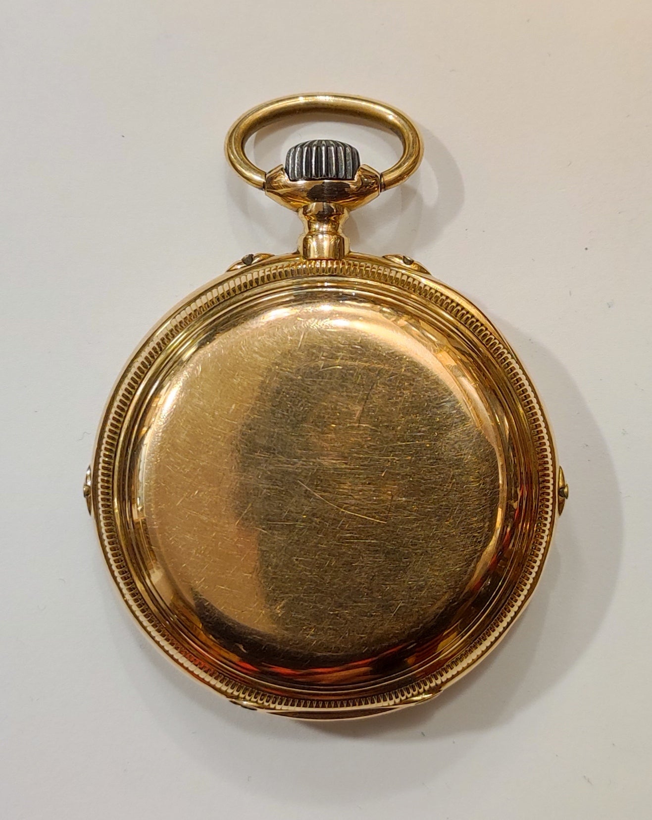 Reloj de bolsillo Dupont en oro con calendario y fase lunar