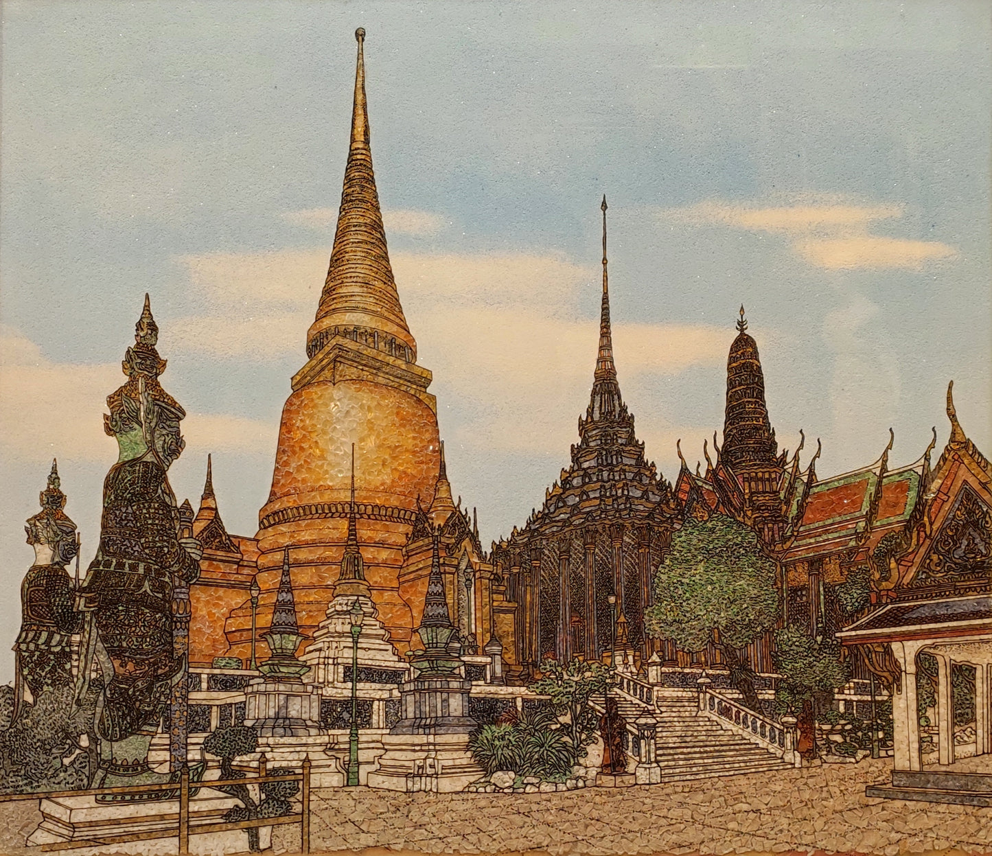 Wat Phra Kaew: el Templo del Buda de Esmeralda (micromosaico)