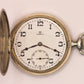 Reloj de bolsillo Omega en plata con su caja