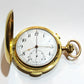Reloj de bolsillo en oro con cronógrafo y repetidor de minutos