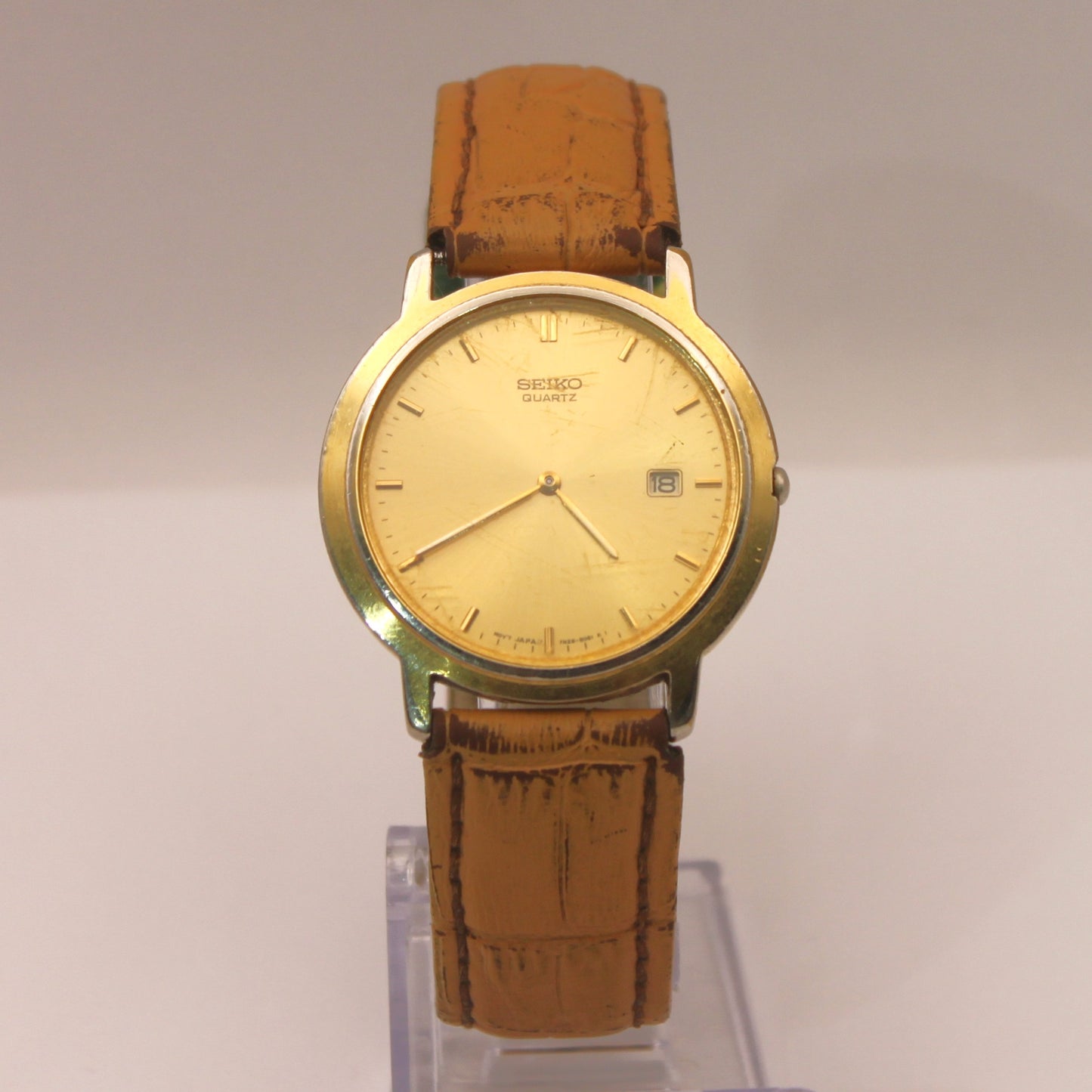 Reloj de pulsera Seiko a cuarzo (pulsera de cuero)