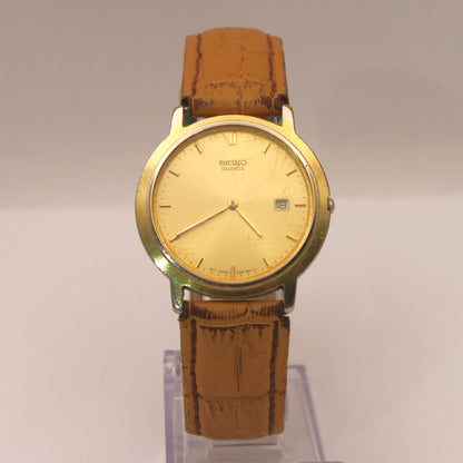 Reloj de pulsera Seiko a cuarzo (pulsera de cuero)