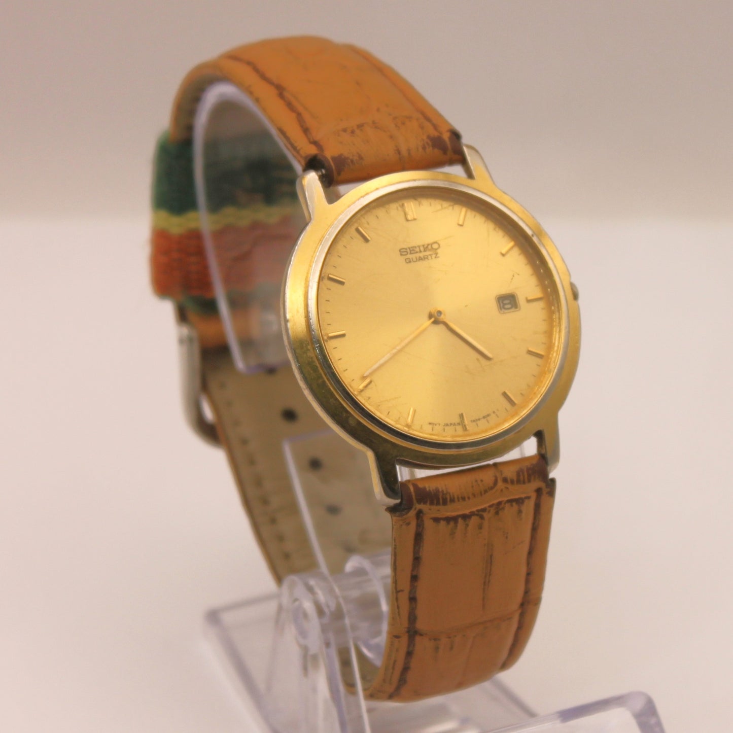 Reloj de pulsera Seiko a cuarzo (pulsera de cuero)