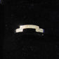 Anillo doble de diamantes sobre oro blanco de 10 quilates