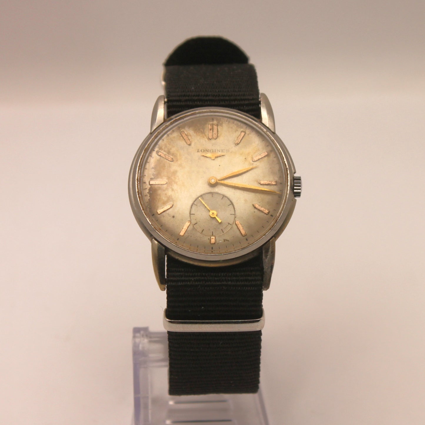 Reloj de pulsera Longines a cuerda (segundero bajo)