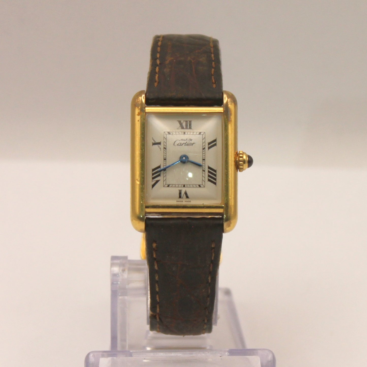 Reloj de pulsera Cartier Tank Must para dama con estuche y certificado