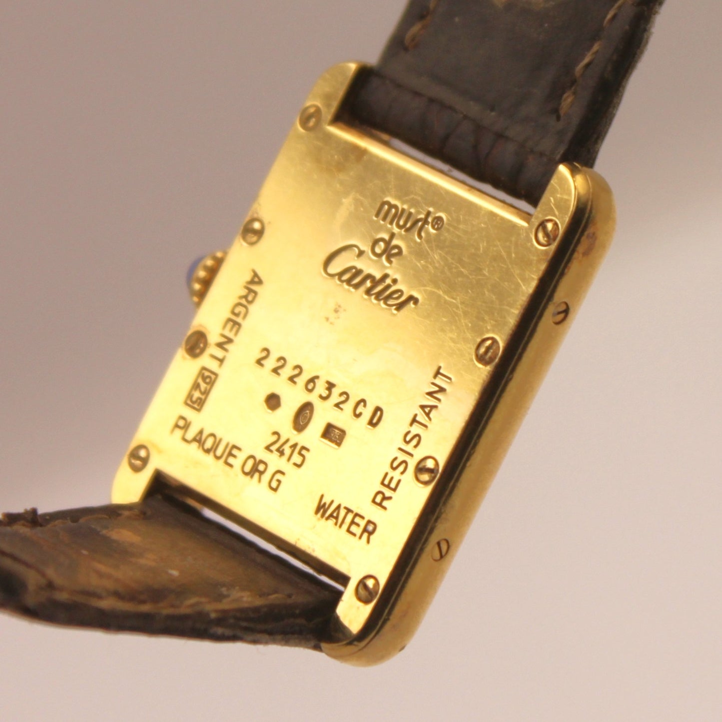 Reloj de pulsera Cartier Tank Must para dama con estuche y certificado