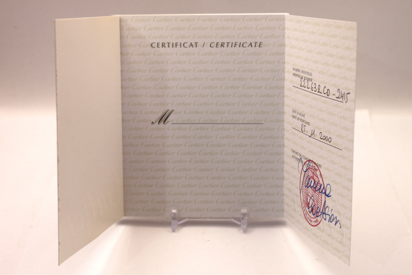 Reloj de pulsera Cartier Tank Must para dama con estuche y certificado