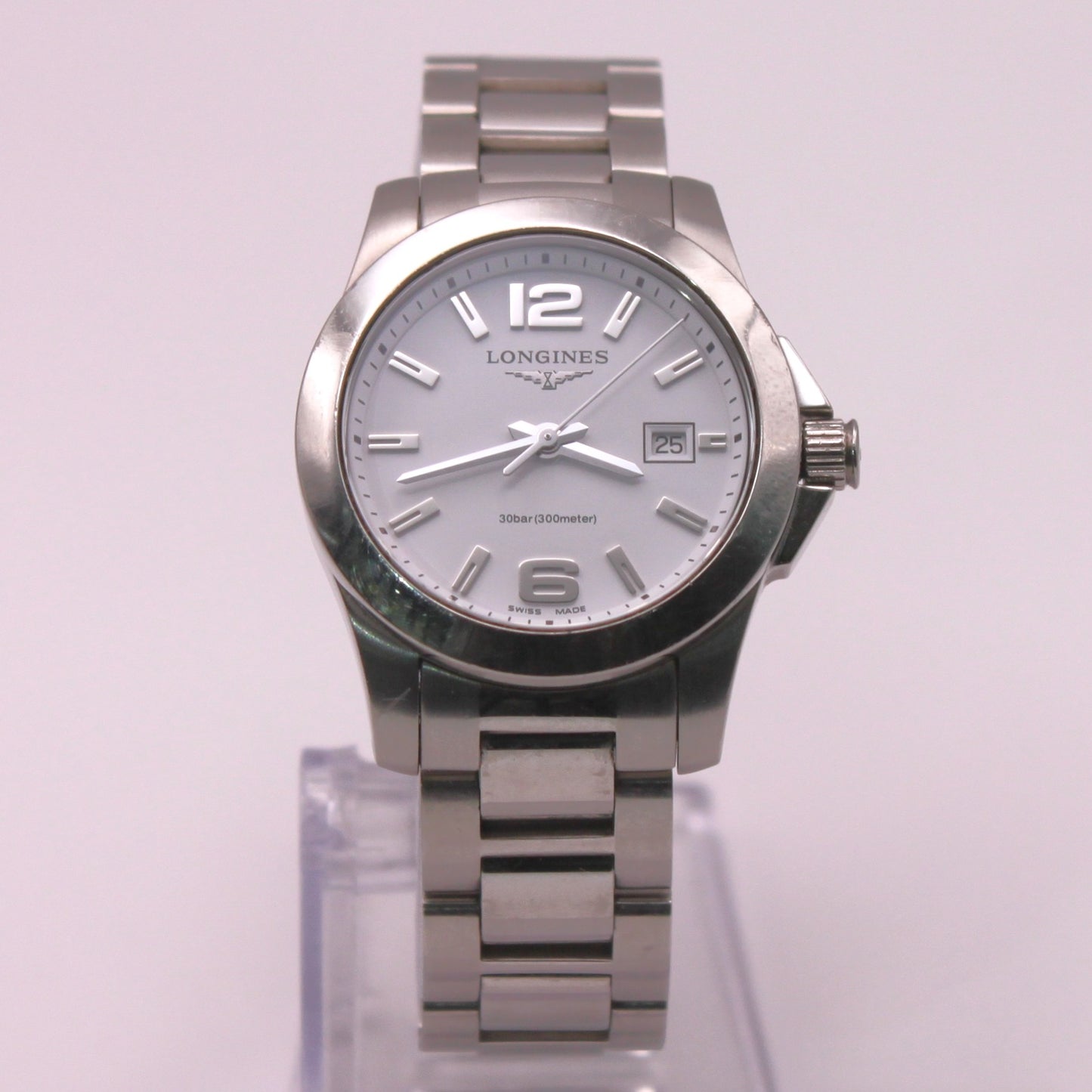 Reloj de pulsera Longines Conquest para damas con caja y garantía originales