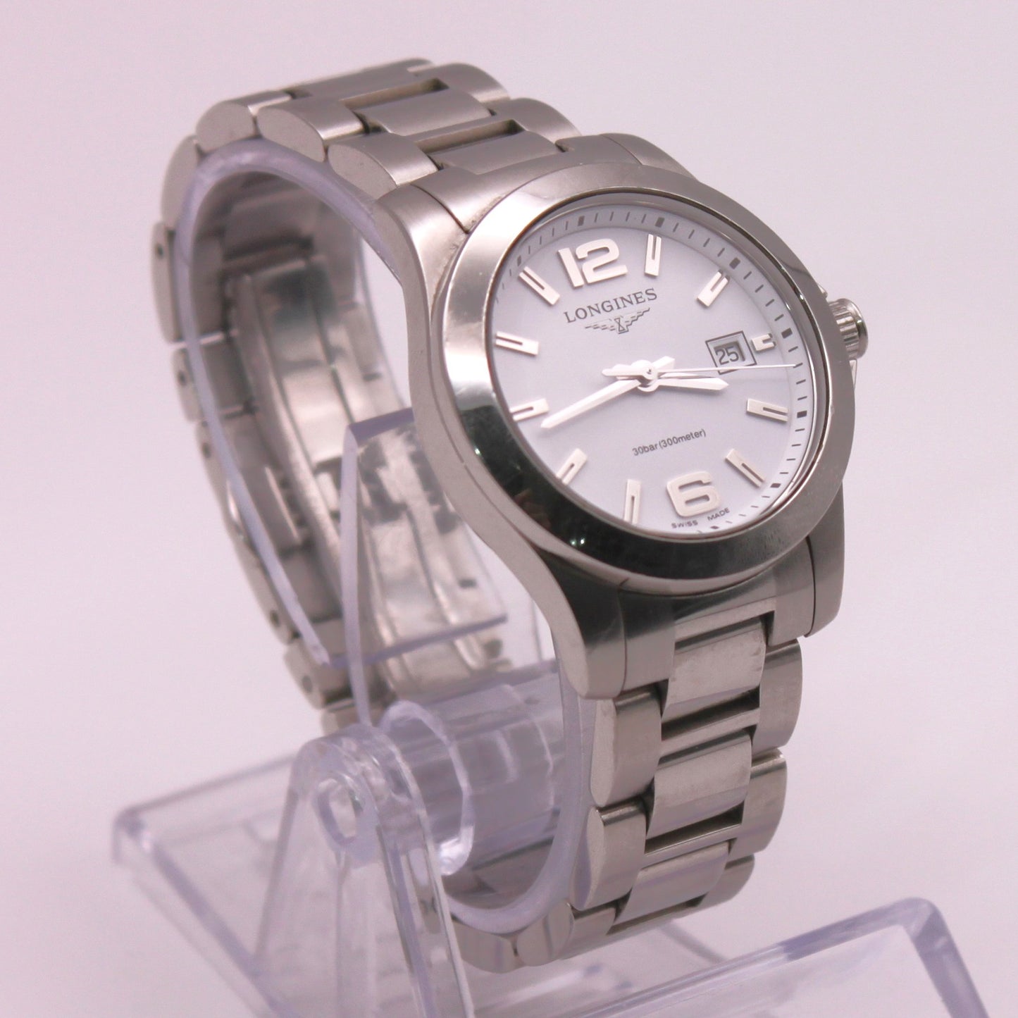 Reloj de pulsera Longines Conquest para damas con caja y garantía originales