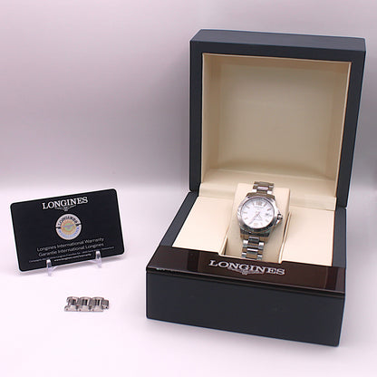 Reloj de pulsera Longines Conquest para damas con caja y garantía originales