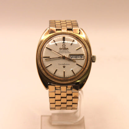 Reloj de pulsera Omega Constellation bañado en oro