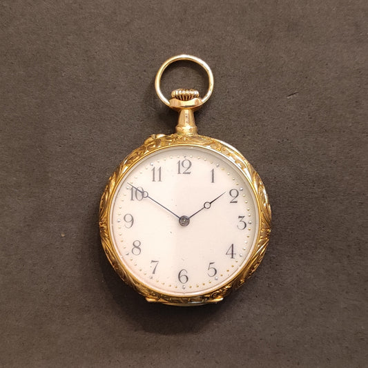Reloj de bolsillo LeCoultre en oro con diamante
